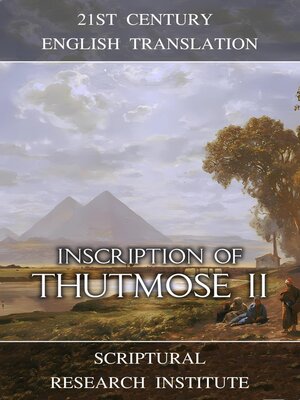 cover image of Inscription of Thutmose II